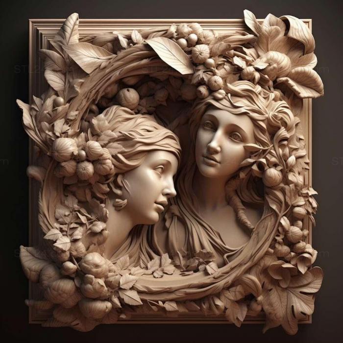 Patterns and decorations (stl exquisite 1, PATTERN_2373) 3D models for cnc